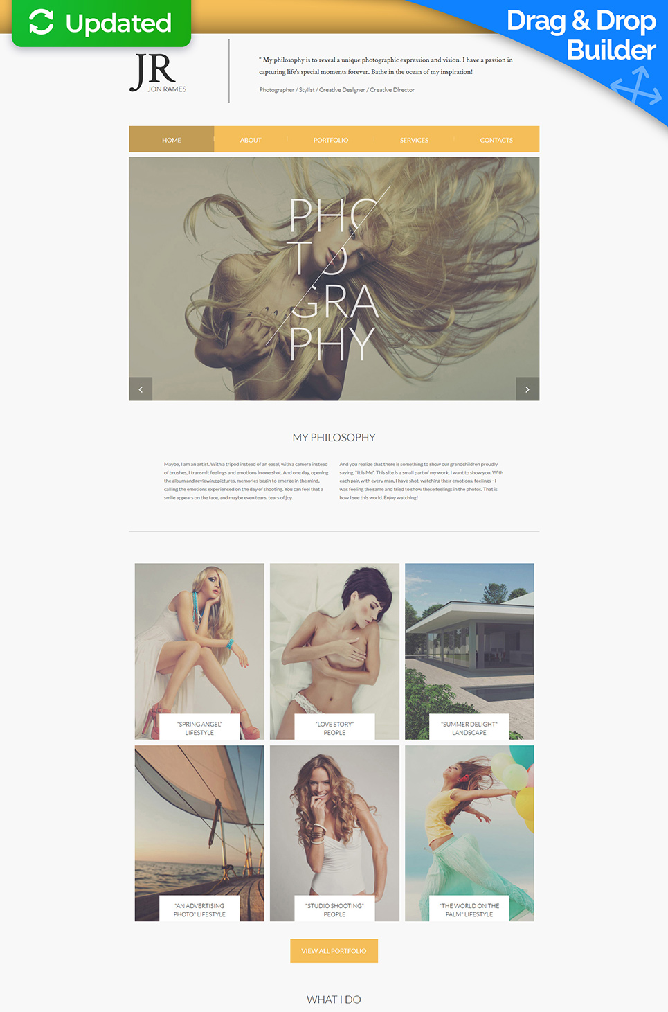 Photographer Portfolio Responsive Moto CMS 3 Template New Screenshots BIG