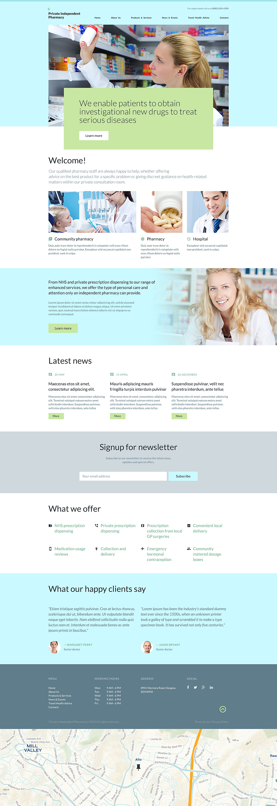 Private Independent Pharmacy Website Template New Screenshots BIG