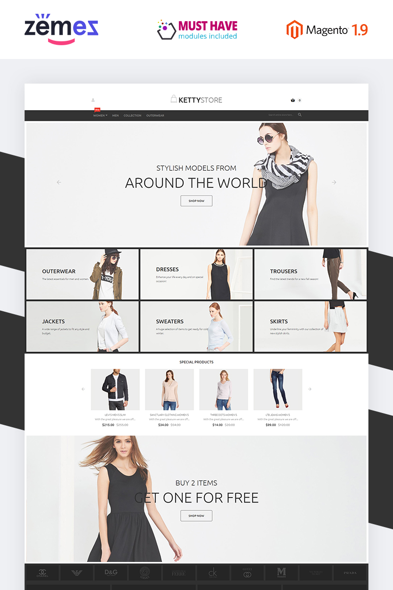 Responsivt KettyStore Magento-tema #55943