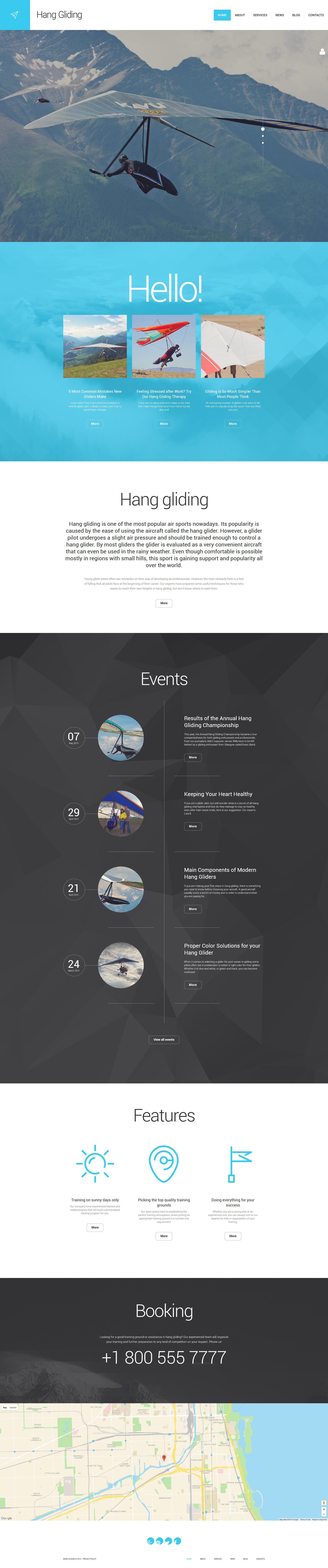 Reszponzív Hang Gliding WordPress sablon 55966