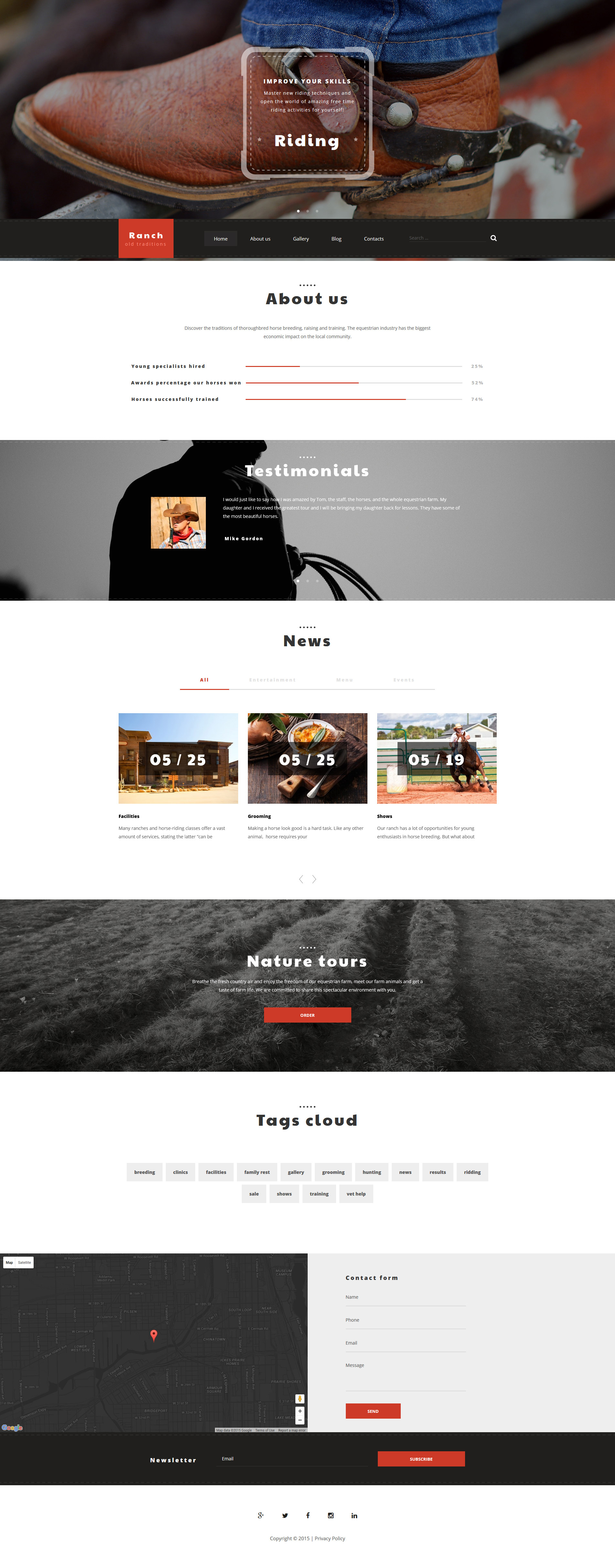 Reszponzív Rancho WordPress sablon 55947