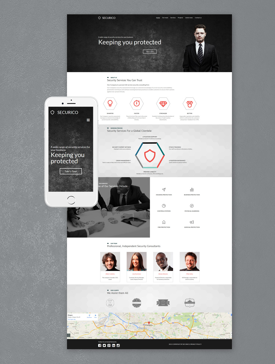 Security Responsive Moto CMS 3 Template New Screenshots BIG