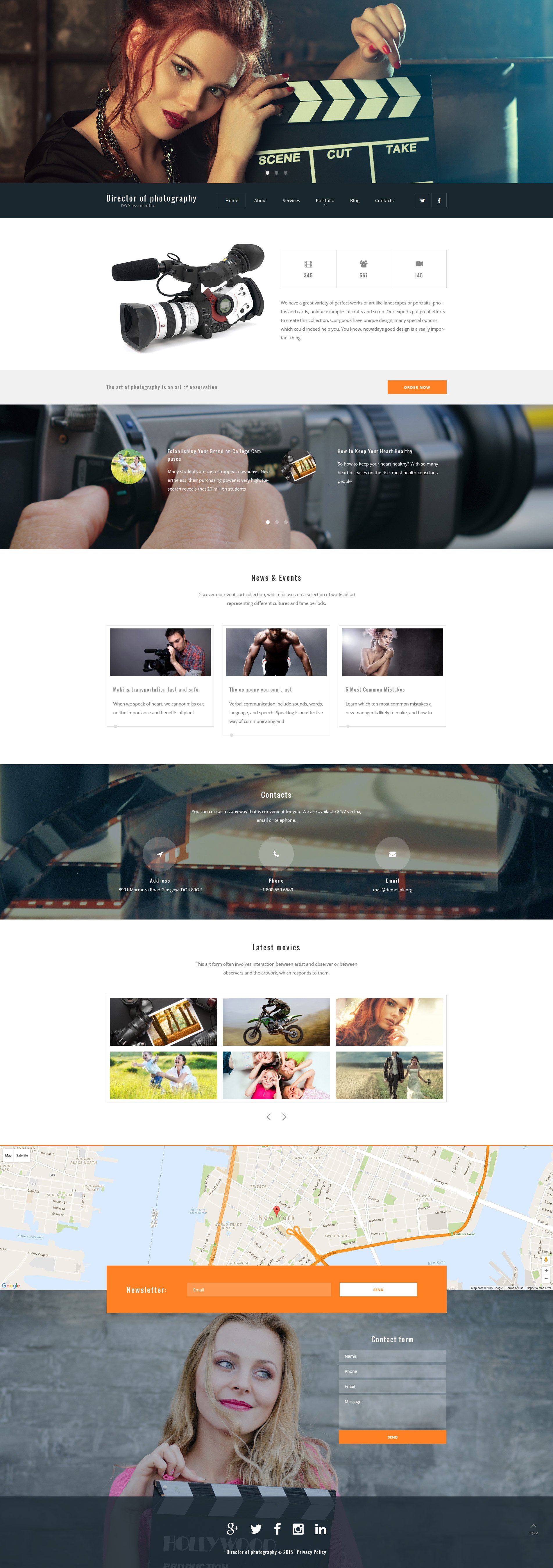 Tema De WordPress "Director of Photography" #55962 - captura de pantalla