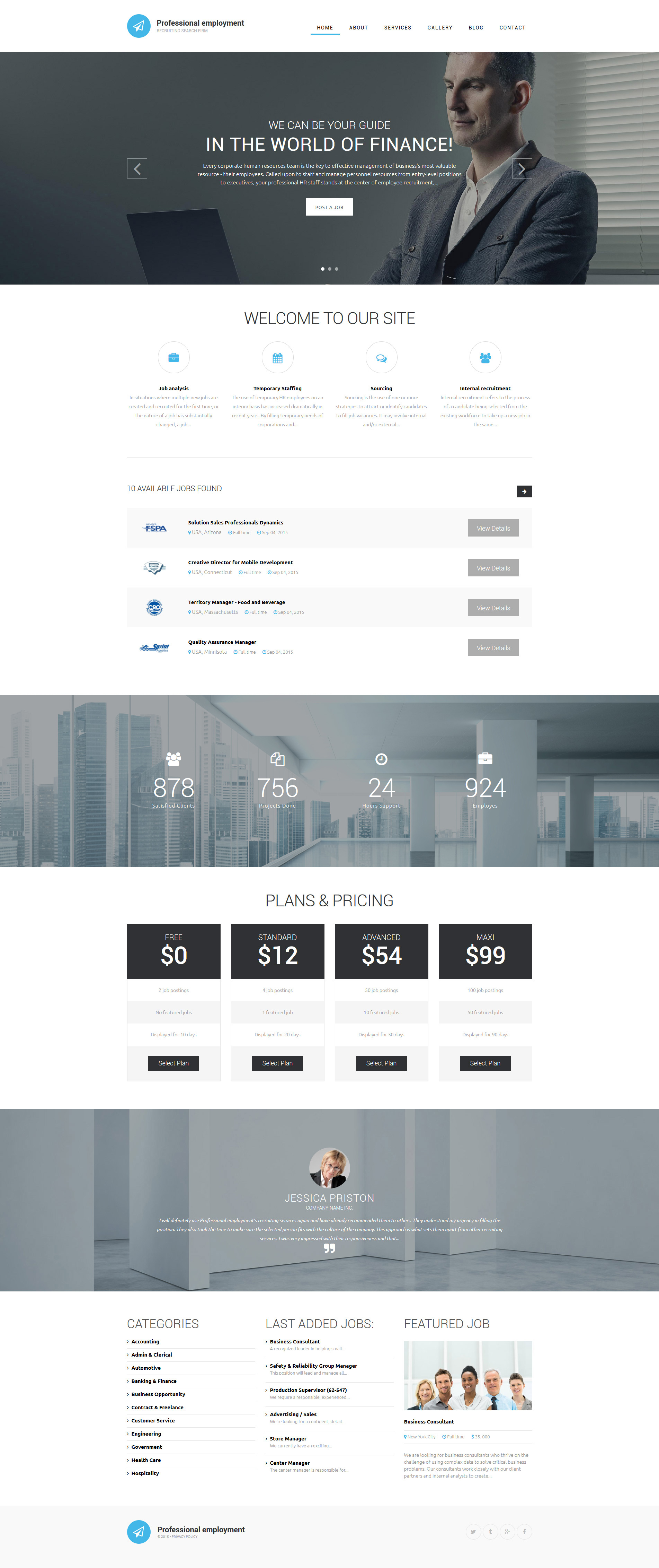 Tema Drupal #55959 "Professional Employment" - screenshot