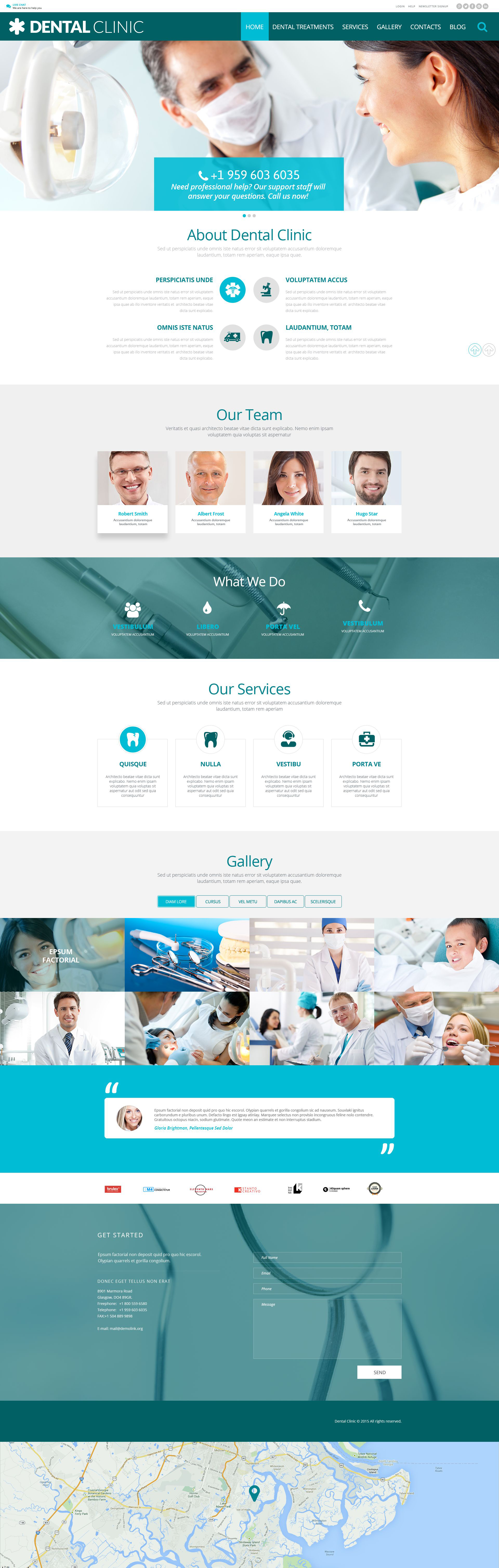 Template PSD #55933 "Dental" - screenshot