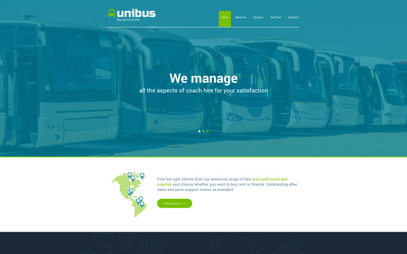 Transportation Responsive Website Template