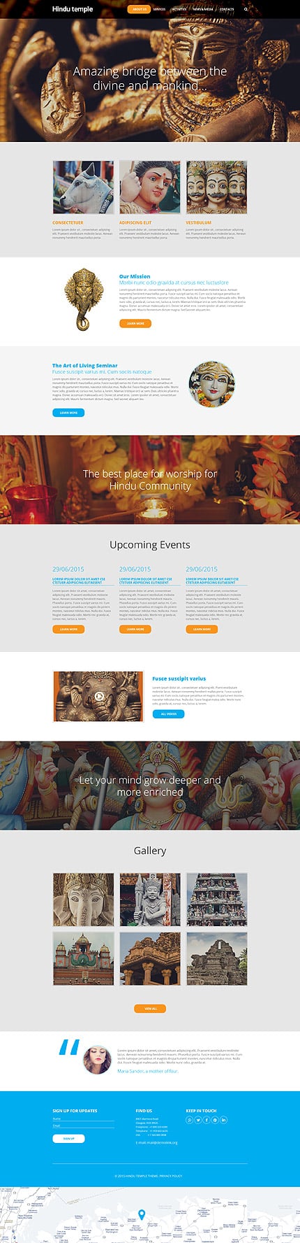 Hindu Temple Website Template Website Templates