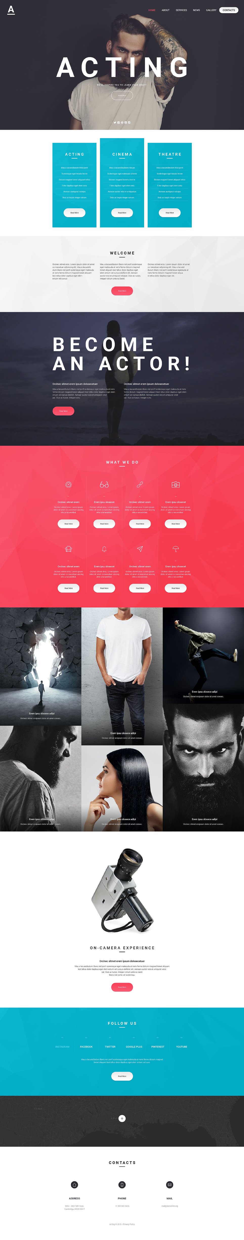 Acting Art Website Template New Screenshots BIG