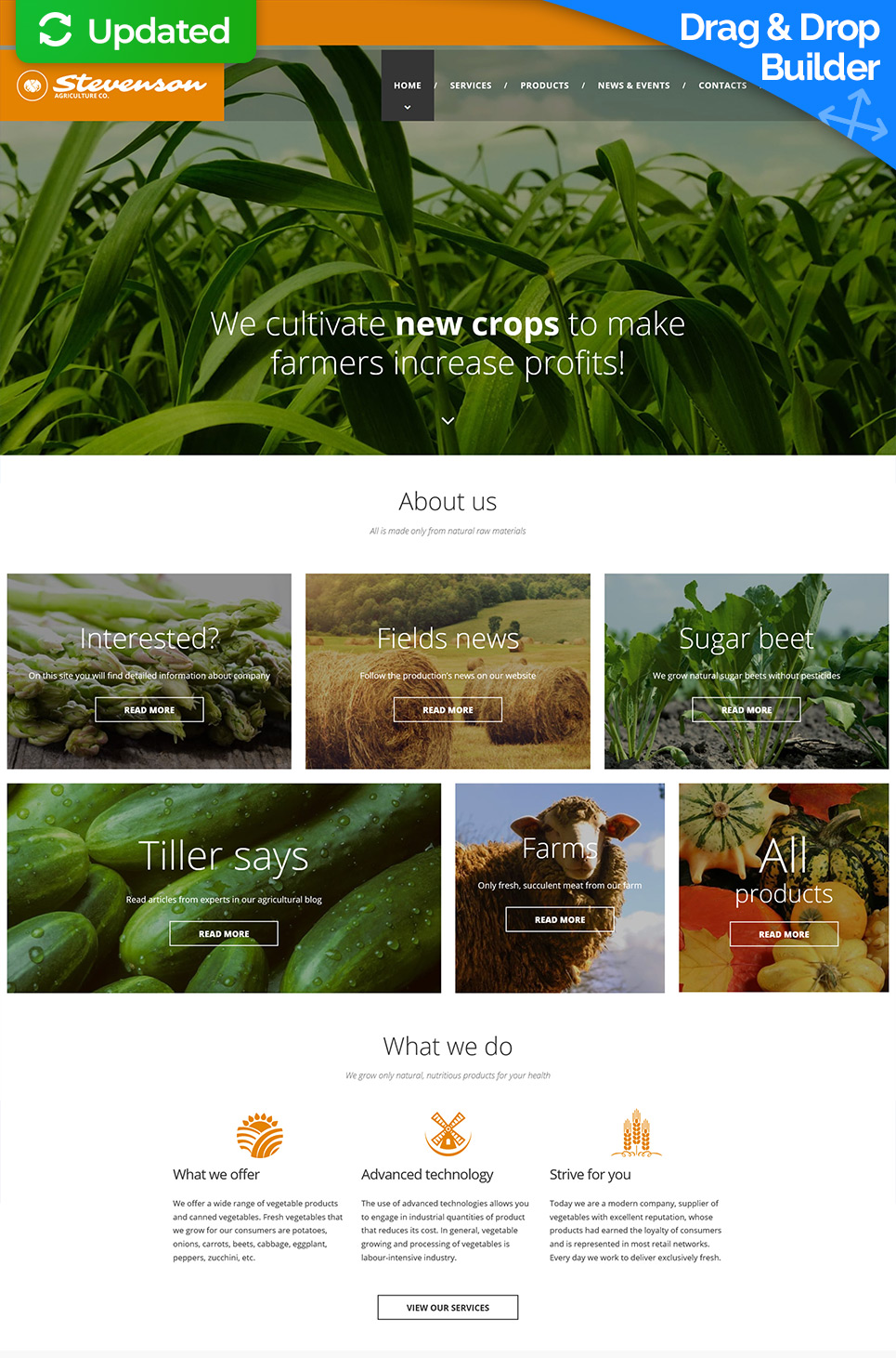 Agriculture Responsive Moto CMS 3 Template New Screenshots BIG