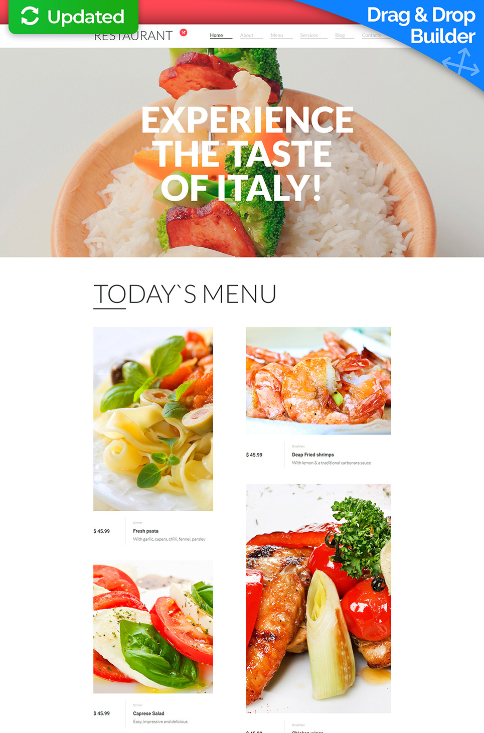 Cafe and Restaurant Responsive Moto CMS 3 Template New Screenshots BIG