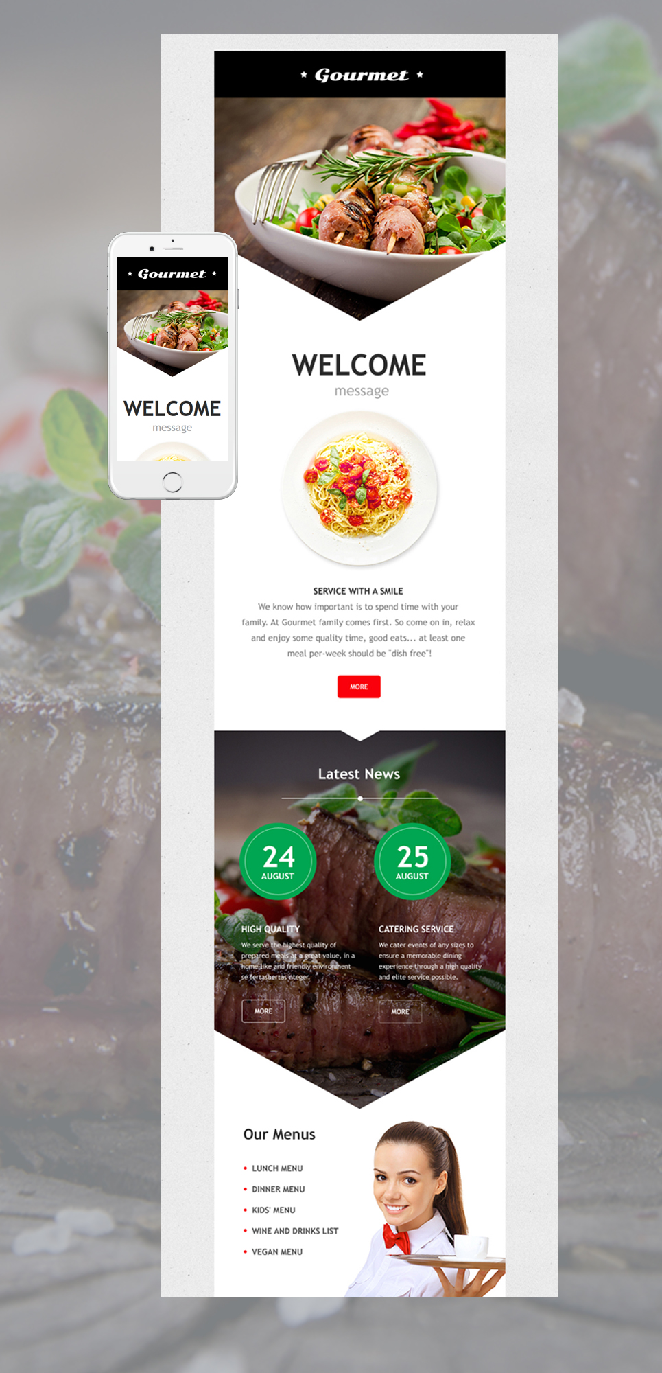 Cafe and Restaurant Responsive Newsletter Template New Screenshots BIG