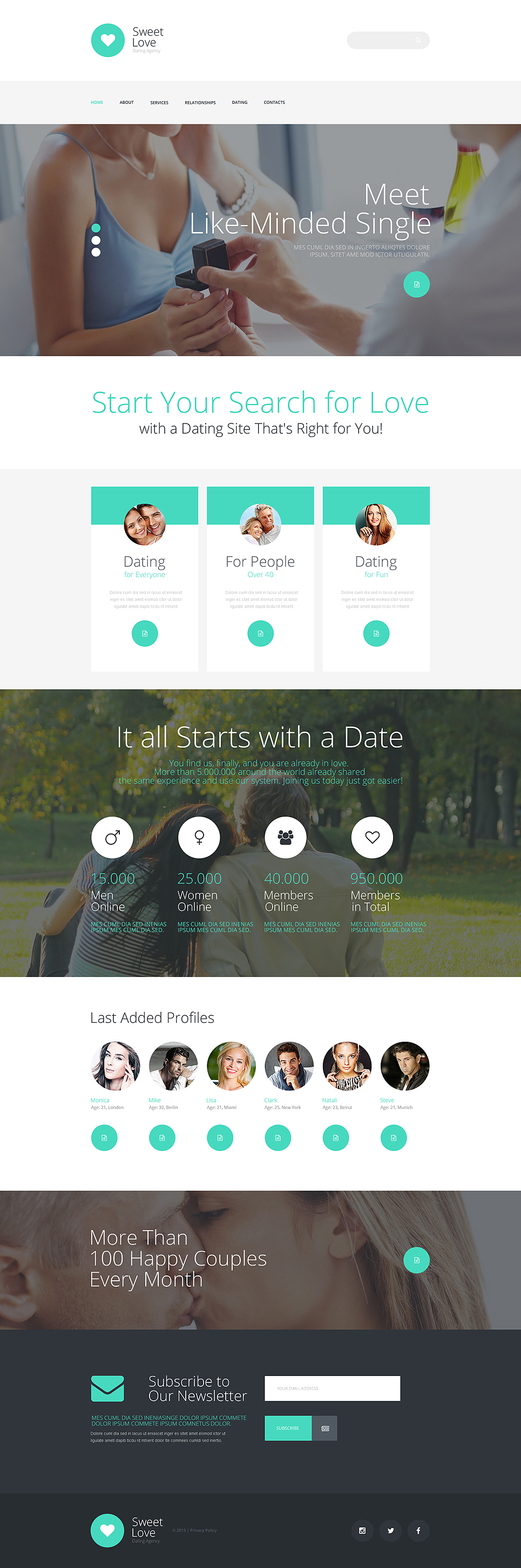 Dating Responsive Website Template New Screenshots BIG