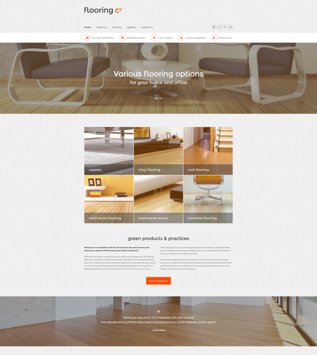 Flooring Website Template