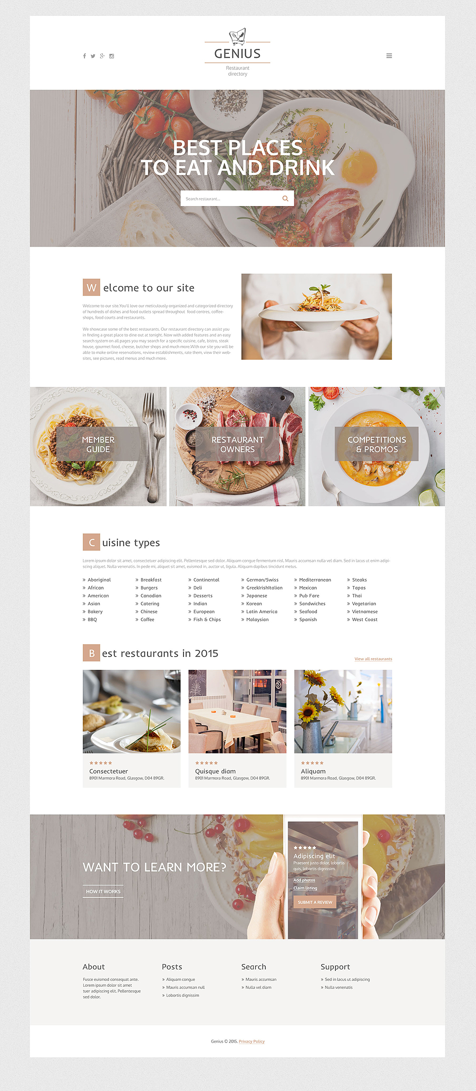 Genius Website Template New Screenshots BIG