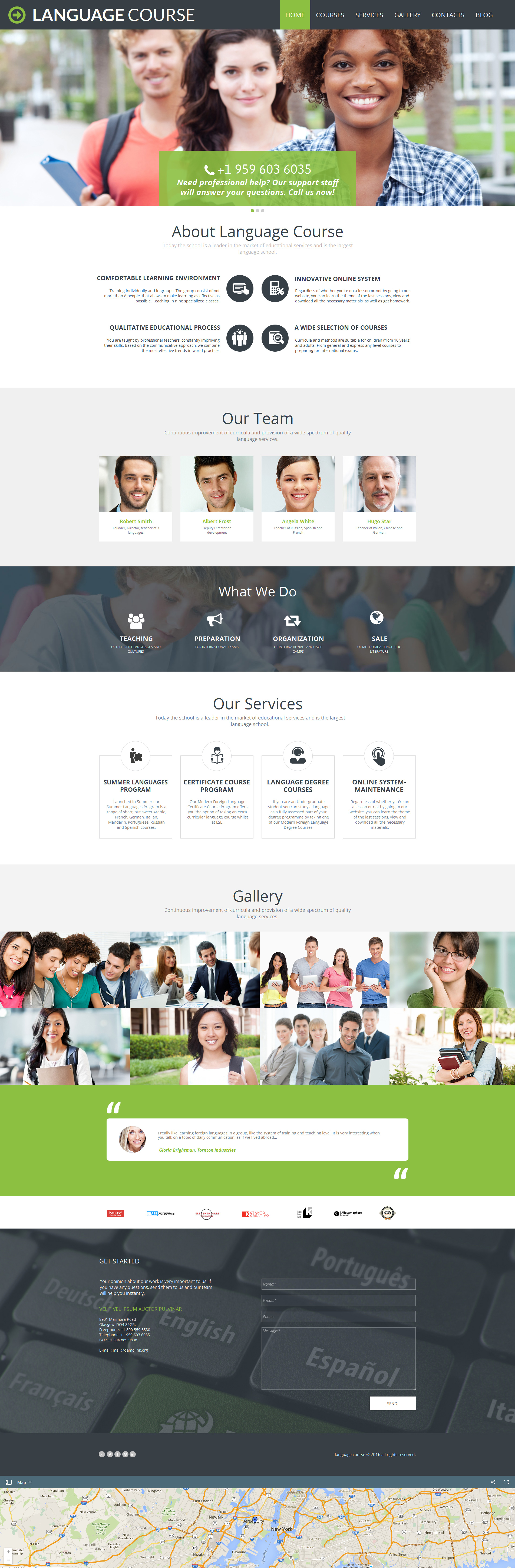 Language School Moto CMS HTML Template 56088