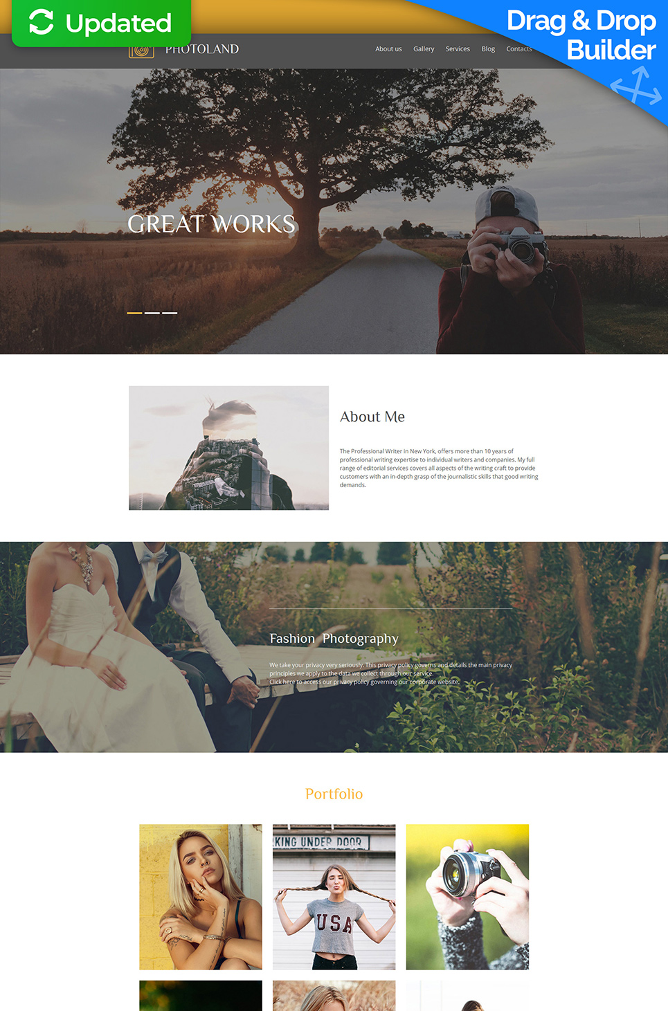 Photographer Portfolio Photo Gallery Template New Screenshots BIG