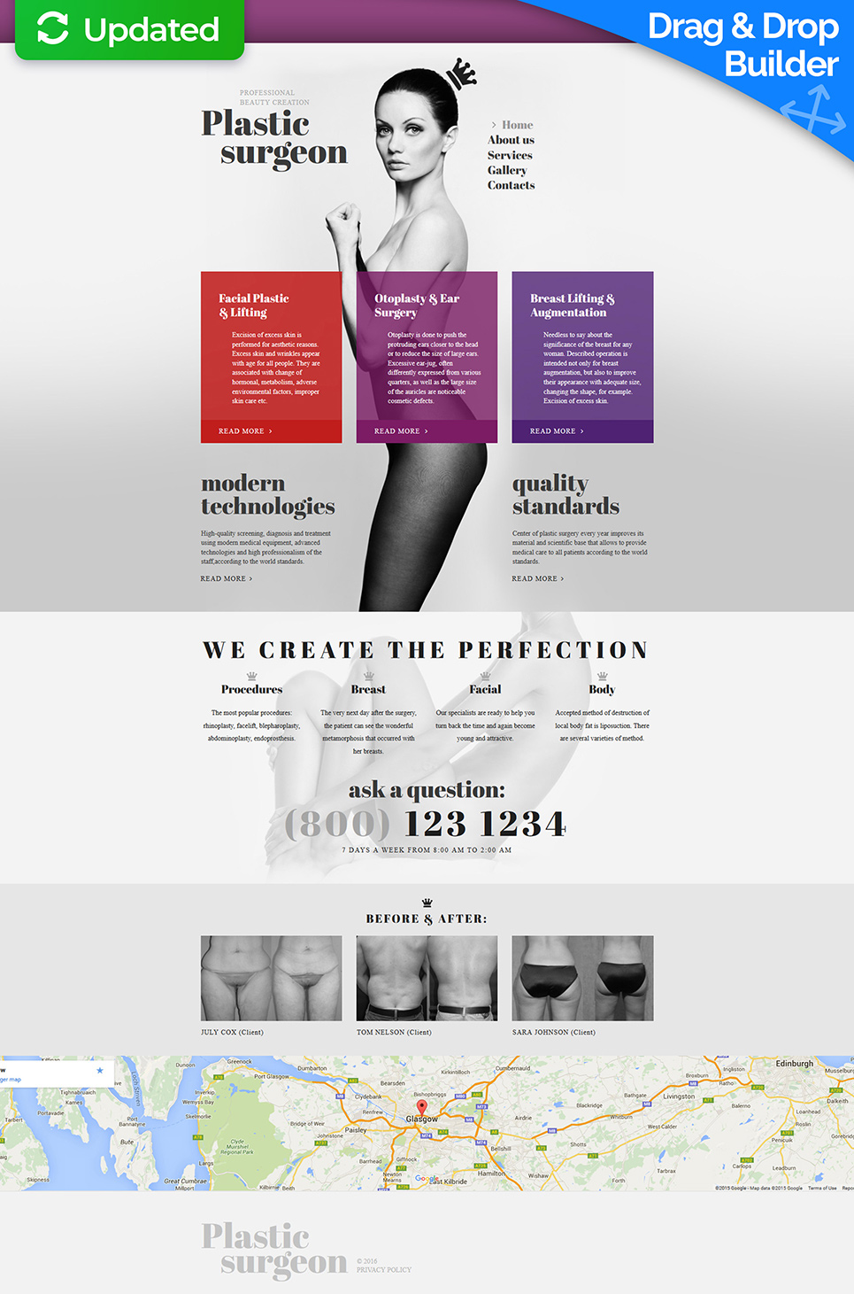Plastic Surgery Responsive Moto CMS 3 Template New Screenshots BIG