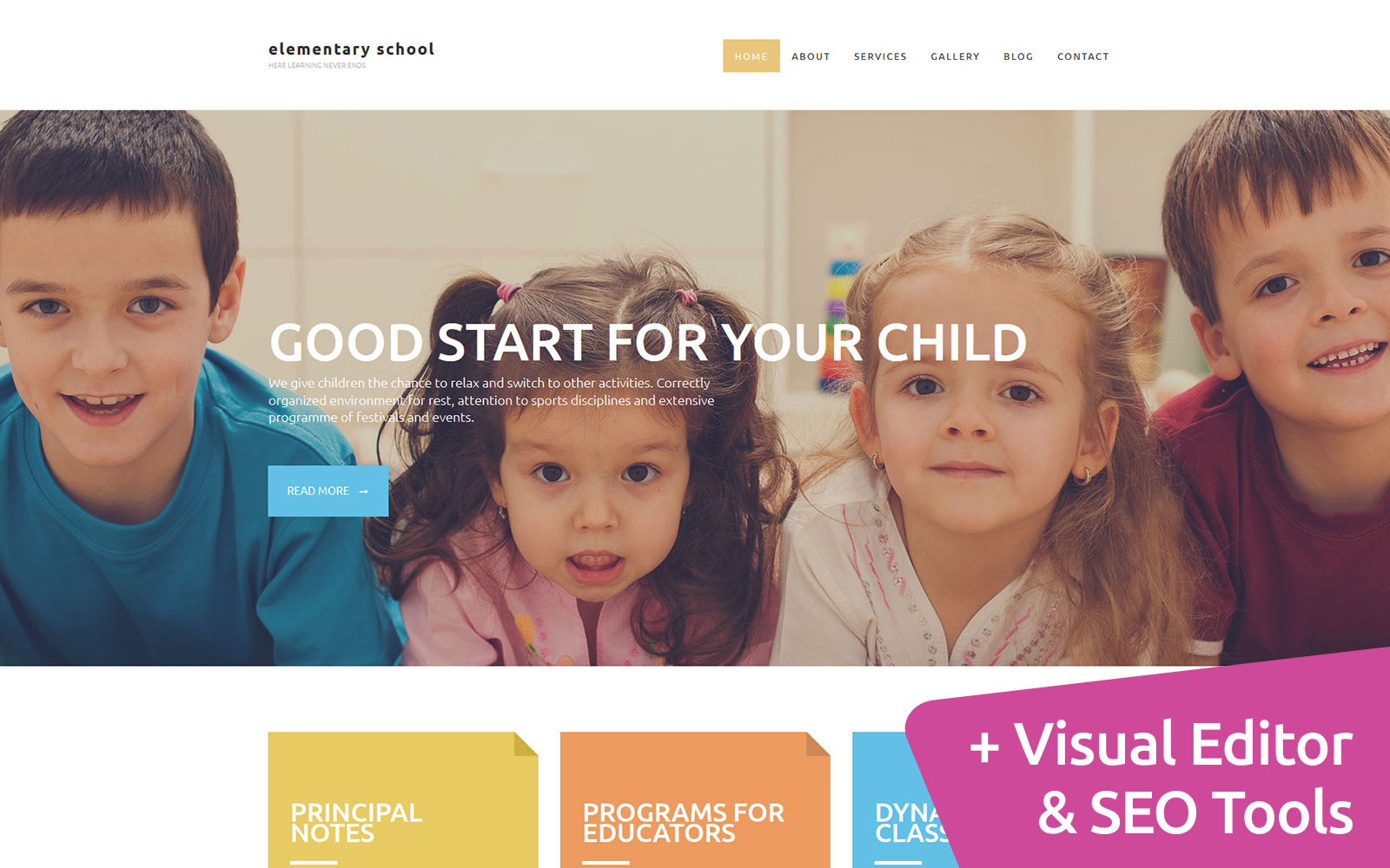Primary School Moto CMS 3 Template