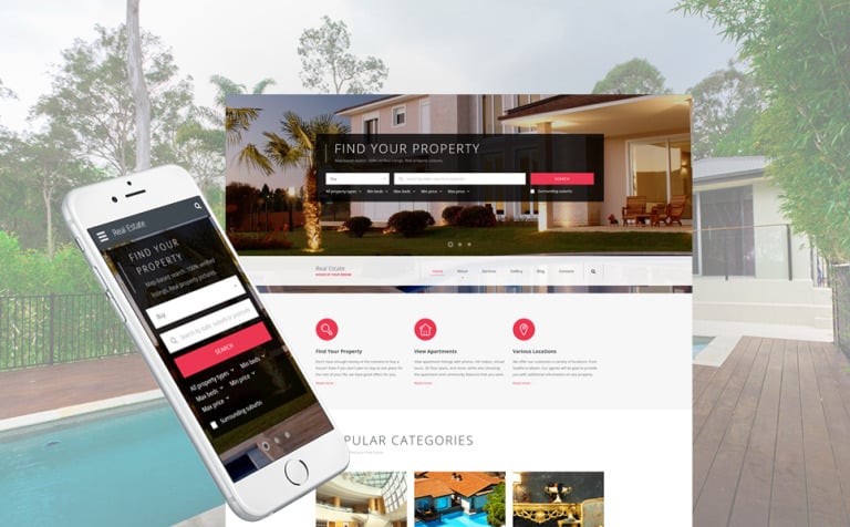 Real Estate Agency Responsive Website Theme Big Screenshot Real Estate Agency Responsive Website Template New Screenshots BIG