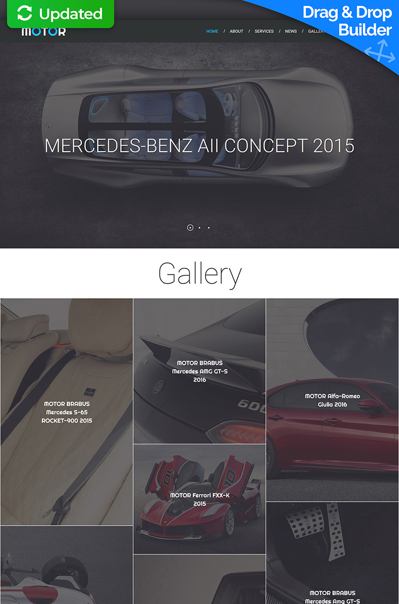 Responsive Car Templates Moto Cms 3 #56060 - Ekran resmi