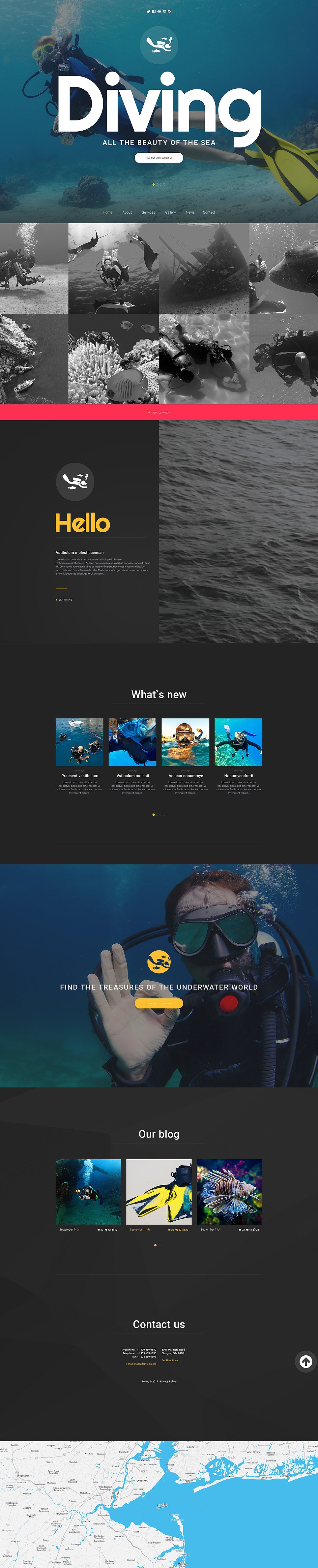 Scuba Diving Website Template New Screenshots BIG