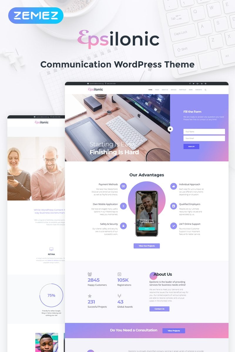 Tema De WordPress "Communication" #56025 - captura de pantalla
