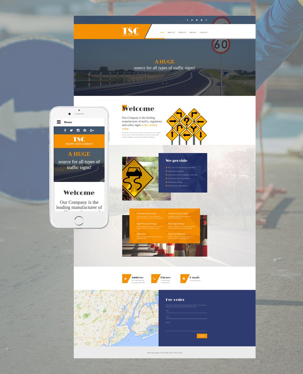 Traffic School Responsive Website Template New Screenshots BIG