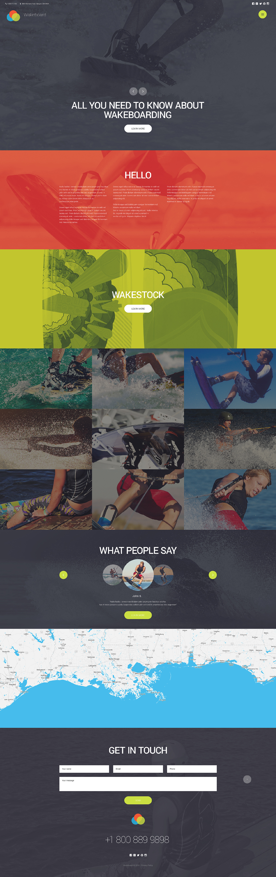 Wakeboarding Club Website Template New Screenshots BIG