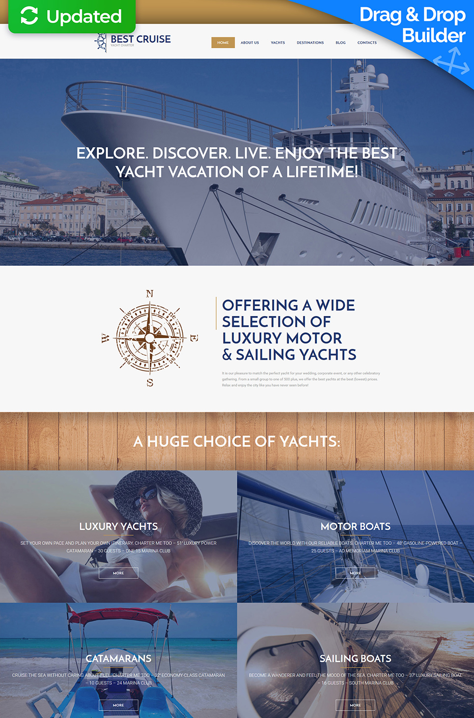 Yachting Responsive Moto CMS 3 Template New Screenshots BIG