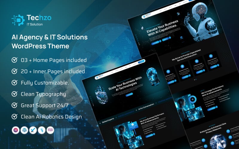 Techzo - AI Agency & IT Solutions WordPress Theme