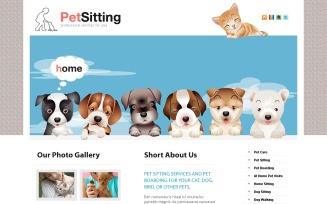 Pet Sitting PSD Template