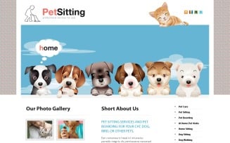 Pet Sitting PSD Template