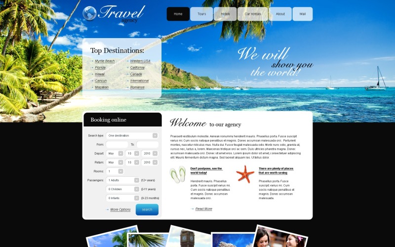 Travel Agency PSD Template