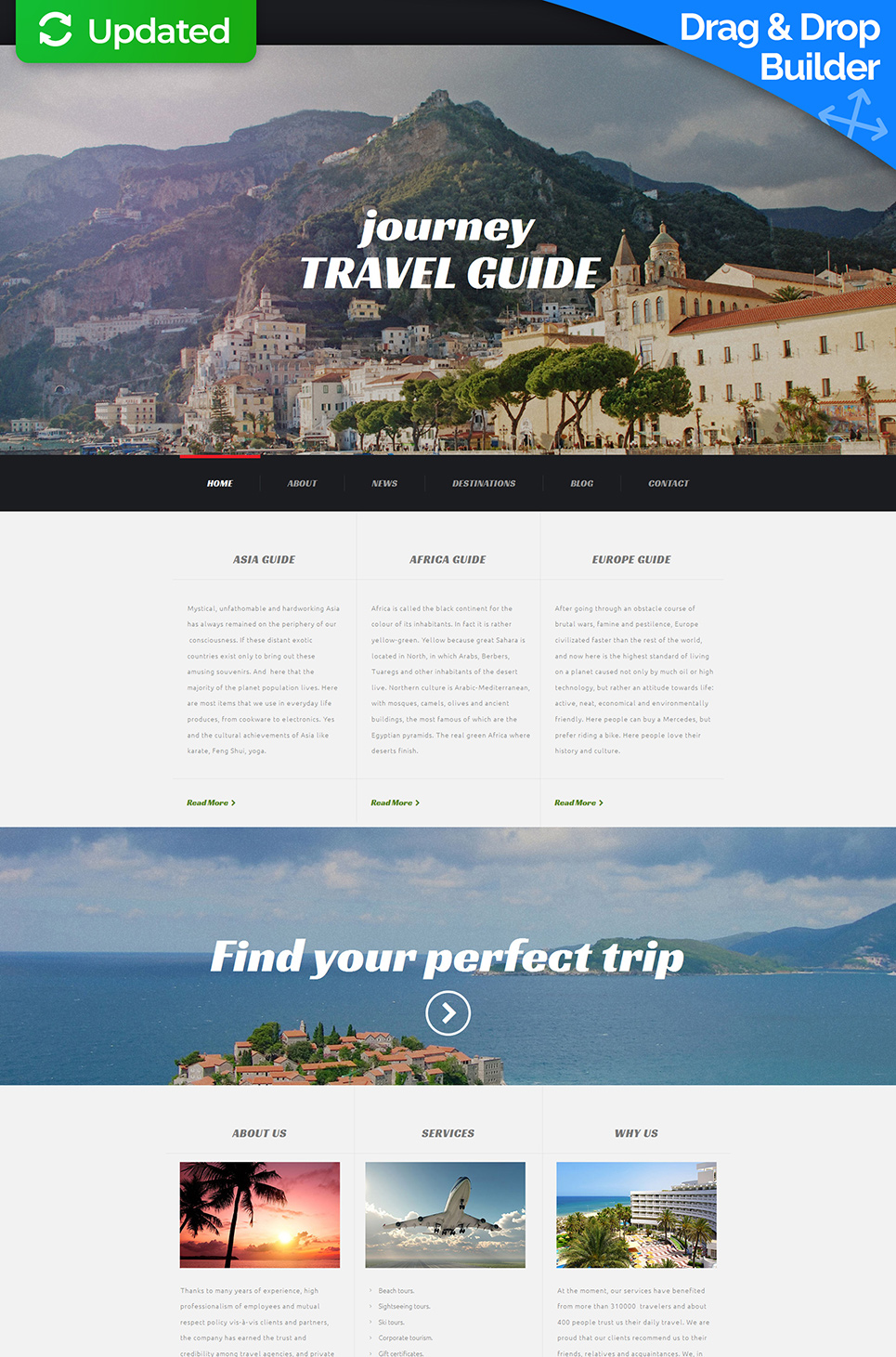 Travel Agency Responsive Moto CMS 3 Template New Screenshots BIG