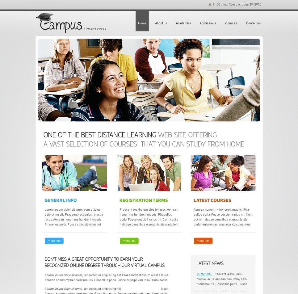 University PSD Template Big Screenshot University PSD Template New Screenshots BIG