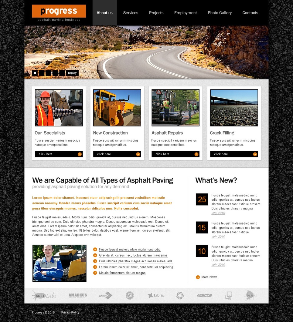 Industrial PSD Template New Screenshots BIG