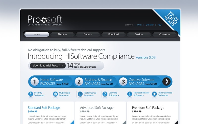 Software Company PSD Template