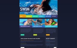 Swimming School PSD Template
