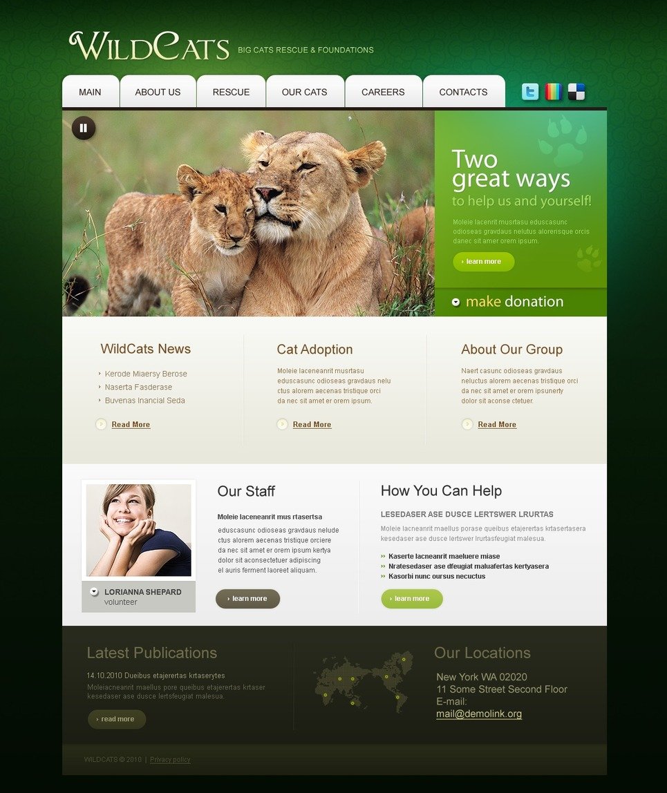 Wild Life PSD Template New Screenshots BIG