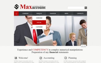 Accounting Website PSD Template