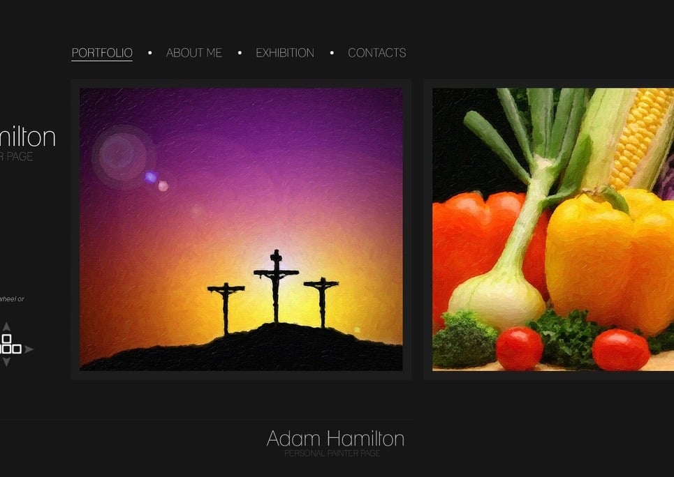 Artist Portfolio PSD Template New Screenshots BIG