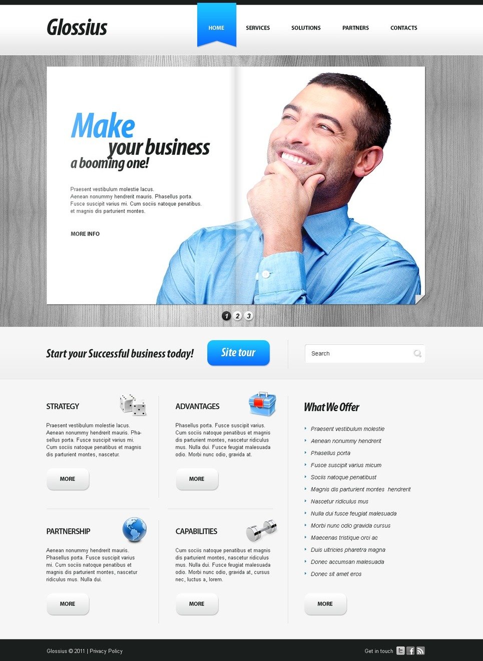 Business PSD Template New Screenshots BIG