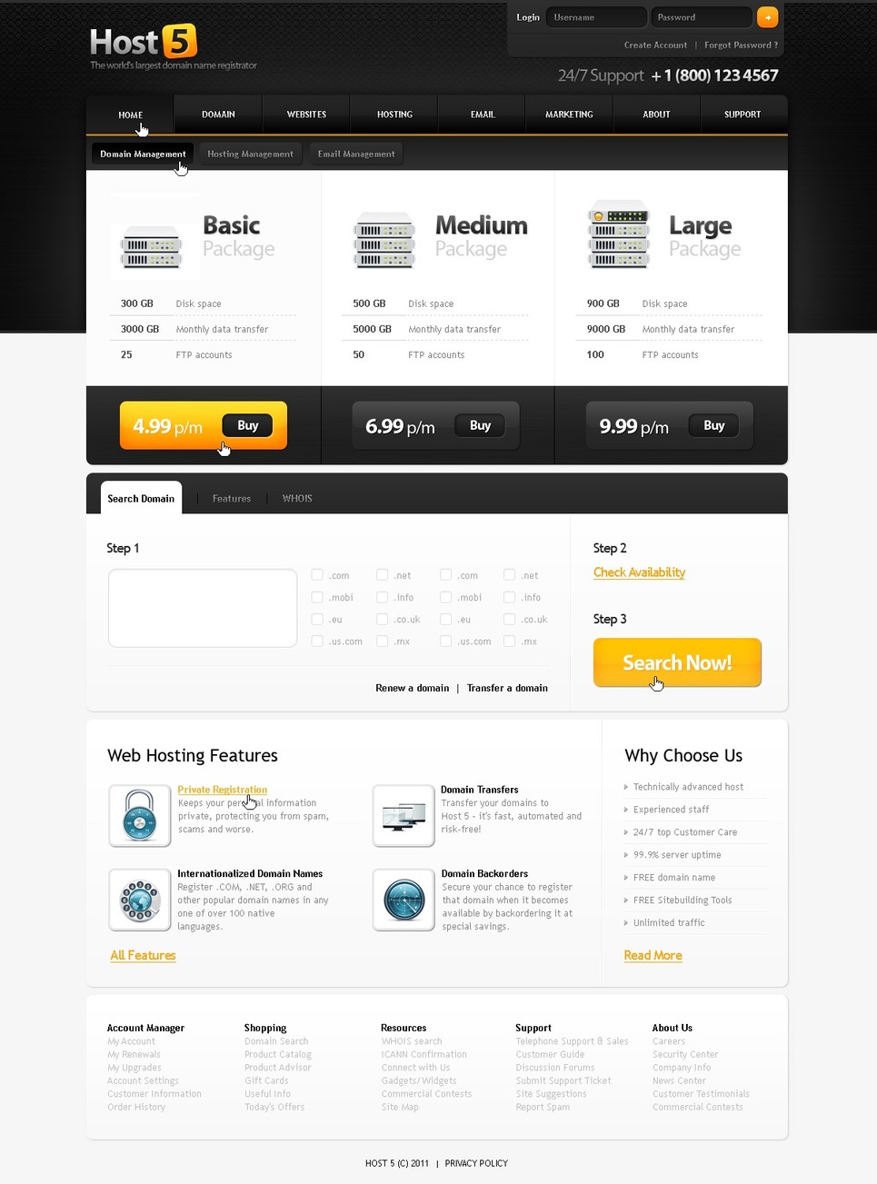 Hosting PSD Template New Screenshots BIG