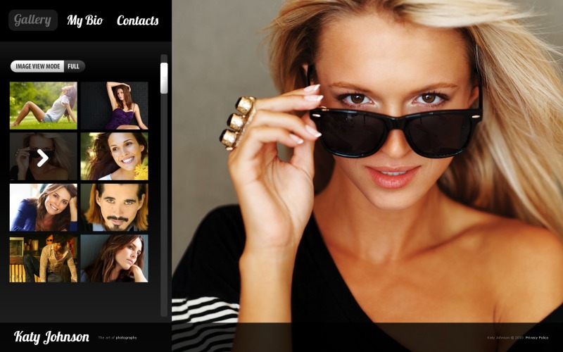 Photographer Portfolio PSD Template