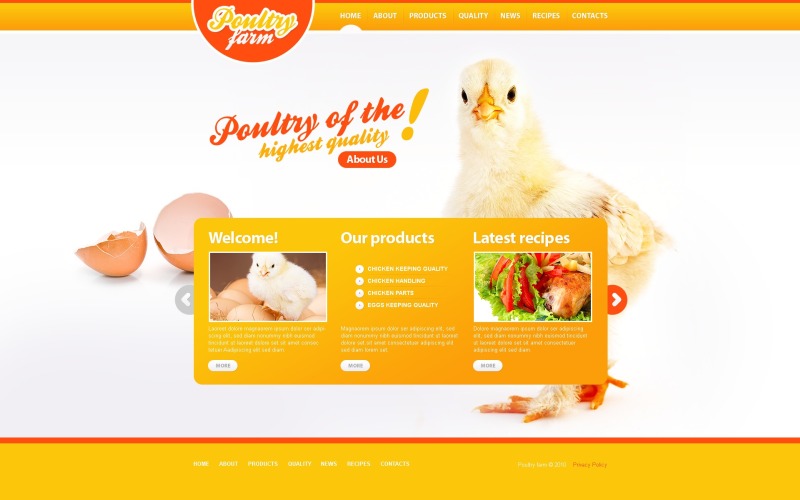 Poultry Farm PSD Template