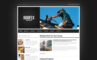 Roofing Company PSD Template