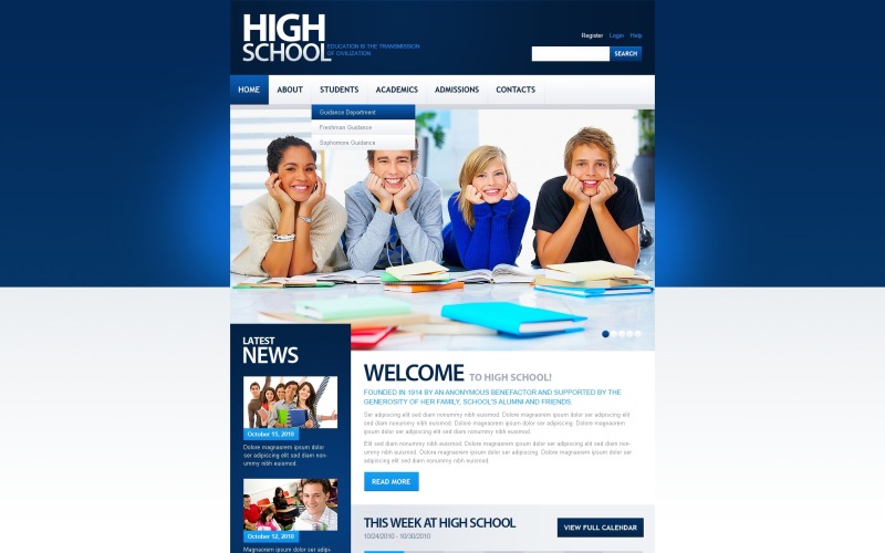 University PSD Template