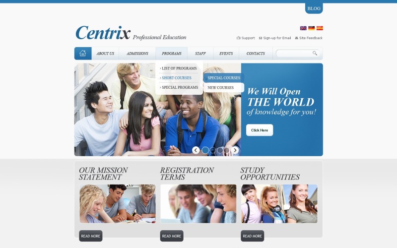 Education PSD Template