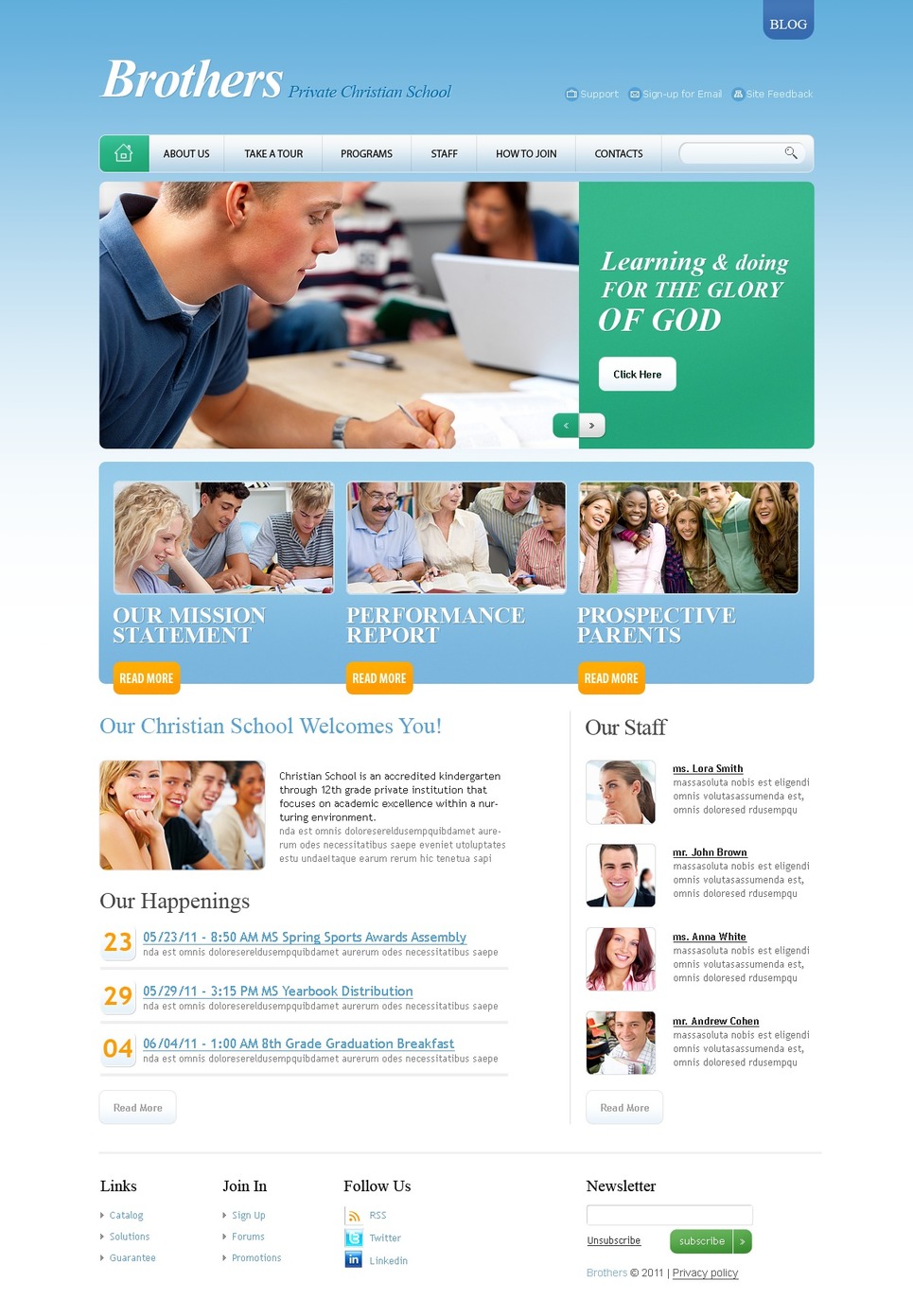 Religious School PSD Template New Screenshots BIG
