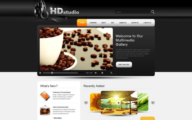 Video Gallery PSD Template